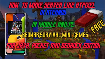 How to make server in aternos like Hypixel,tg network,Demon smp #minecraft