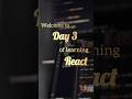 Day 3 of Learning React #react #challenge #coding #codechallenge #frontend #javascript #learnreact