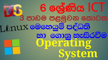 ICT Grade 6 3rd Lesson Operating Systems - 6 ශ්‍රේණිය තුන්වන පාඩම මෙහෙයුම් පද්ධති @ICTiskoole