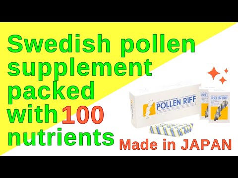 Swedish pollen supplement "POLLEN RIFF" made in Japan [Multi-Language Settings]