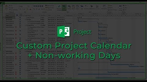 Custom Project Calendar and Setting Non-working Days - Microsoft Project Professional