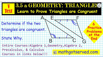 3.5 a Geometry How to Prove Two Triangles are congruent vtext SSS SAS ASA AAS mathgotserved