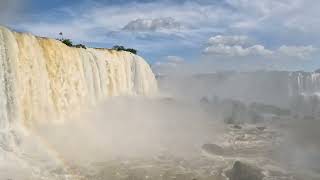 Relaxing Waterfall Sounds (Real Iguaçu Falls) | 1 Hour | Study, Meditation, Sleep, ASMR