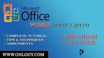 MS WORD 2007/2010 Tutorial in URDU/HINDI - 05 Copy, Cut & Paste