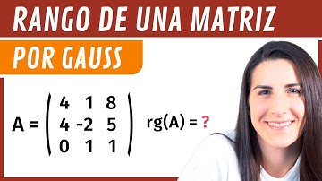 RANGO de una MATRIZ por GAUSS 🔢
