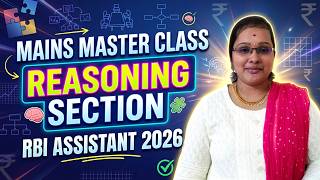 MAINS LEVEL REASONING | DAY - 29 | RBI ASSISTANT 2026 | UPCOMING MAINS EXAM | VAISHALI
