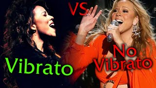 Vibrato VS No Vibrato Same Song Comparison - Mariah Carey