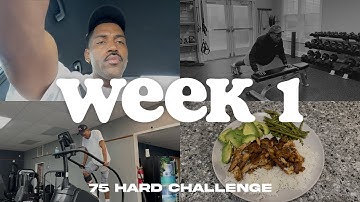 weekly vlog | 75 hard challenge : full week 1 routine 🌱 workouts, meal prep & reading
