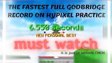 HYPIXEL  30 BLOCKS RECORD (6.550) FASTEST TIME WITH  FULL GODBRIDGE #godbridge #minecraft #hypixel