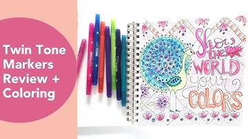 Tombow TwinTone Markers review, Watercoloring with markers