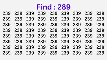 can you find 289 in 1 minute? #wordpuzzlegame #game #mathematics #mindbendingquiz #puzzlesolving