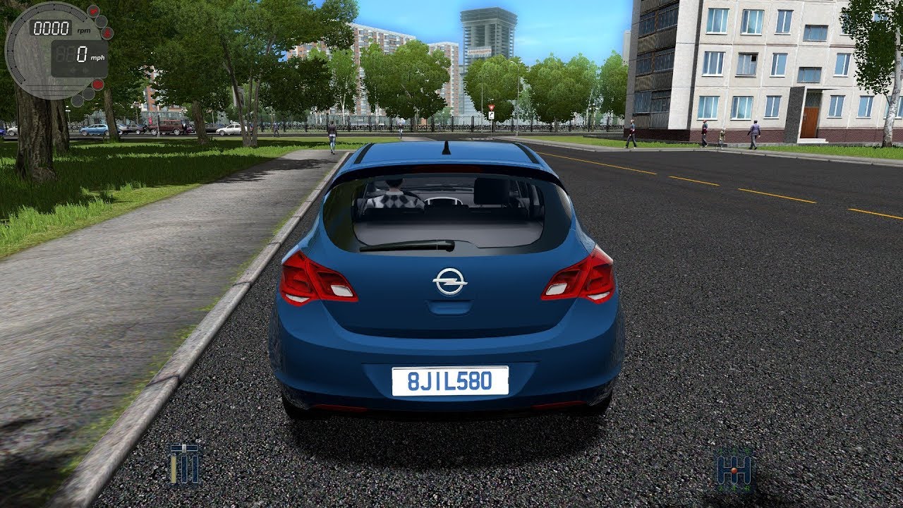 Opel city car driving Opel city car driving