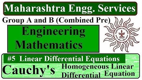 #5 Linear Diff. Equation| Cauchy
