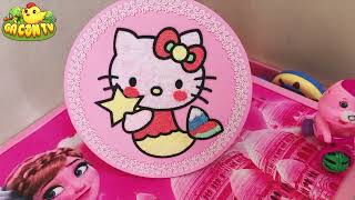 Tranh hạt xốp Mèo Hello Kitty người cá màu sắc DIY - Gà Con TV