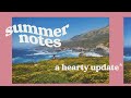 A HEARTY UPDATE ⁄⁄⭐️ June-August notes ⭐️