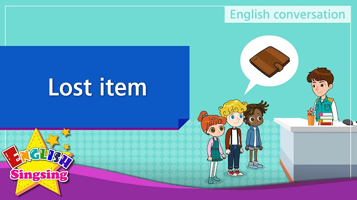 16. Lost item (English Dialogue) - Educational video for Kids