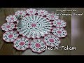 مفرش كروشيه دائرى وحدات _ How to Crochet Circular Doily