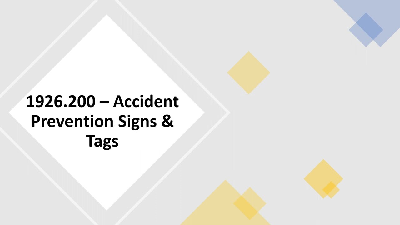 OSHA - 1926 Subpart G - Signs, Signals, and Barricades