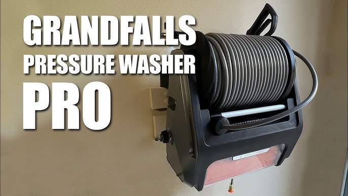 NEW! Affordable Wall Mount Pressure Washer With Retractable Hose Reel 