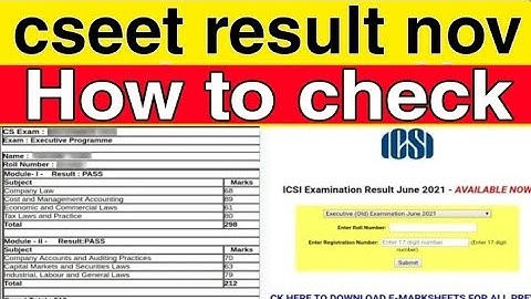 cseet result 2021|icsi cseet November result 2021|how to check cseet November result 2021|#cseet