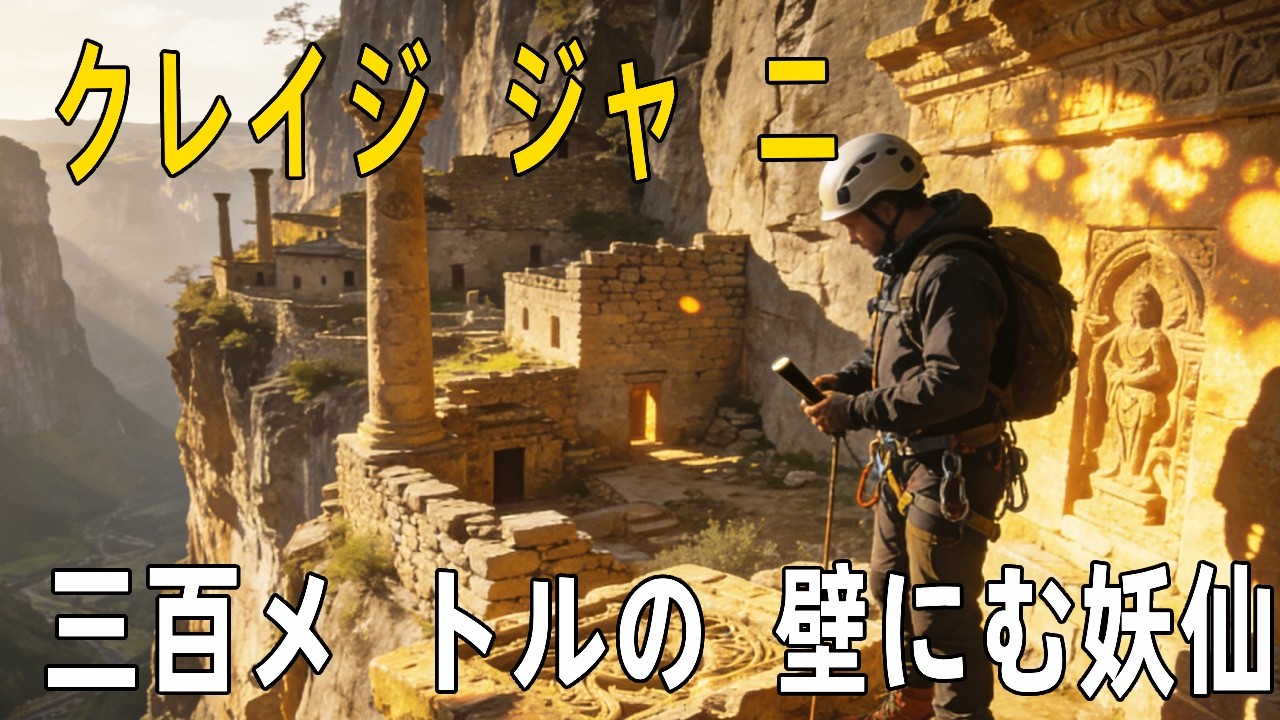 【クレイジージャーニー】三百メートルの絶壁に佇む妖仙寨で古代の跡が続々発見… 縄を伝い洞窟に降り立つ