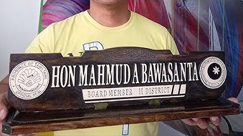 CNC WORKS - How to Make Table Name Plate for HON Mahmud Bawasanta Full Tool Path