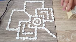 Instructions on how to stack rocks into overlapping geometries