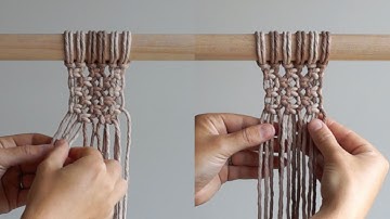 DIY Macrame Tutorial: June Series - Working with Colour! Ep. 3 - Square Knot Pattern!