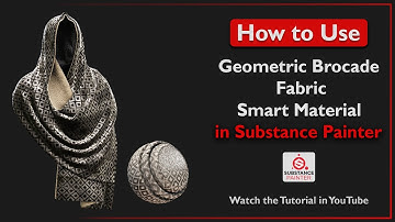 How to Use "Geometric Brocade Fabric Smart Material" in Substance Painter(Download the FREE sample)