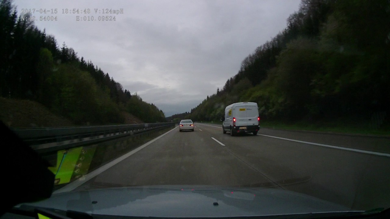 Driving fast on the A7 Autobahn - YouTube