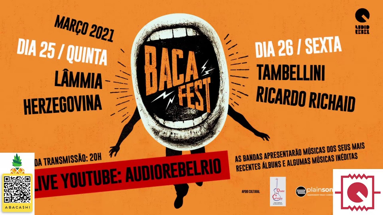BACA FEST ONLINE - 01 ANO SEM SHOWS - COLABORE COM  AUDIO REBEL - 26/03
