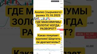 Анализ (сырьевого) рынка 15.10.2025 / ГДЕ МАКСИМУМЫ ЗОЛОТА? КОГДА РАЗВОРОТ? / Какао покупает крупняк
