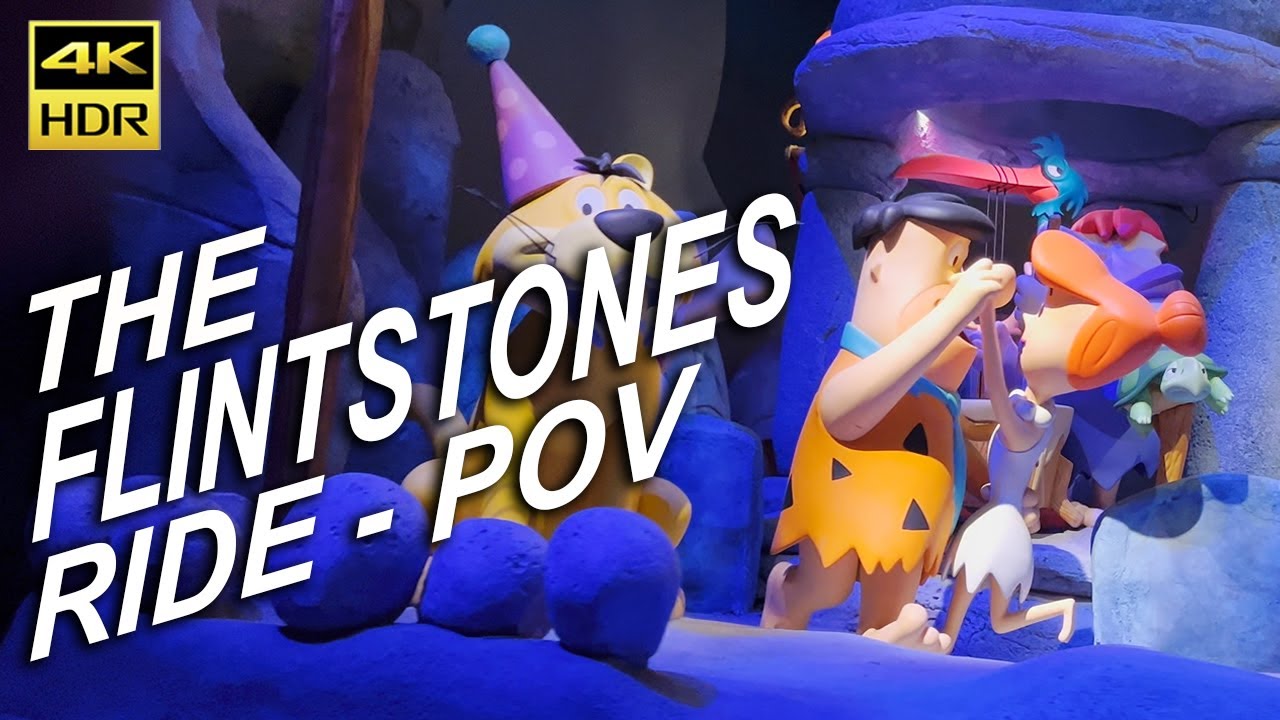 The Flintstones Ride POV [4K] - Warner Bro's World Abu Dhabi UAE - YouTube