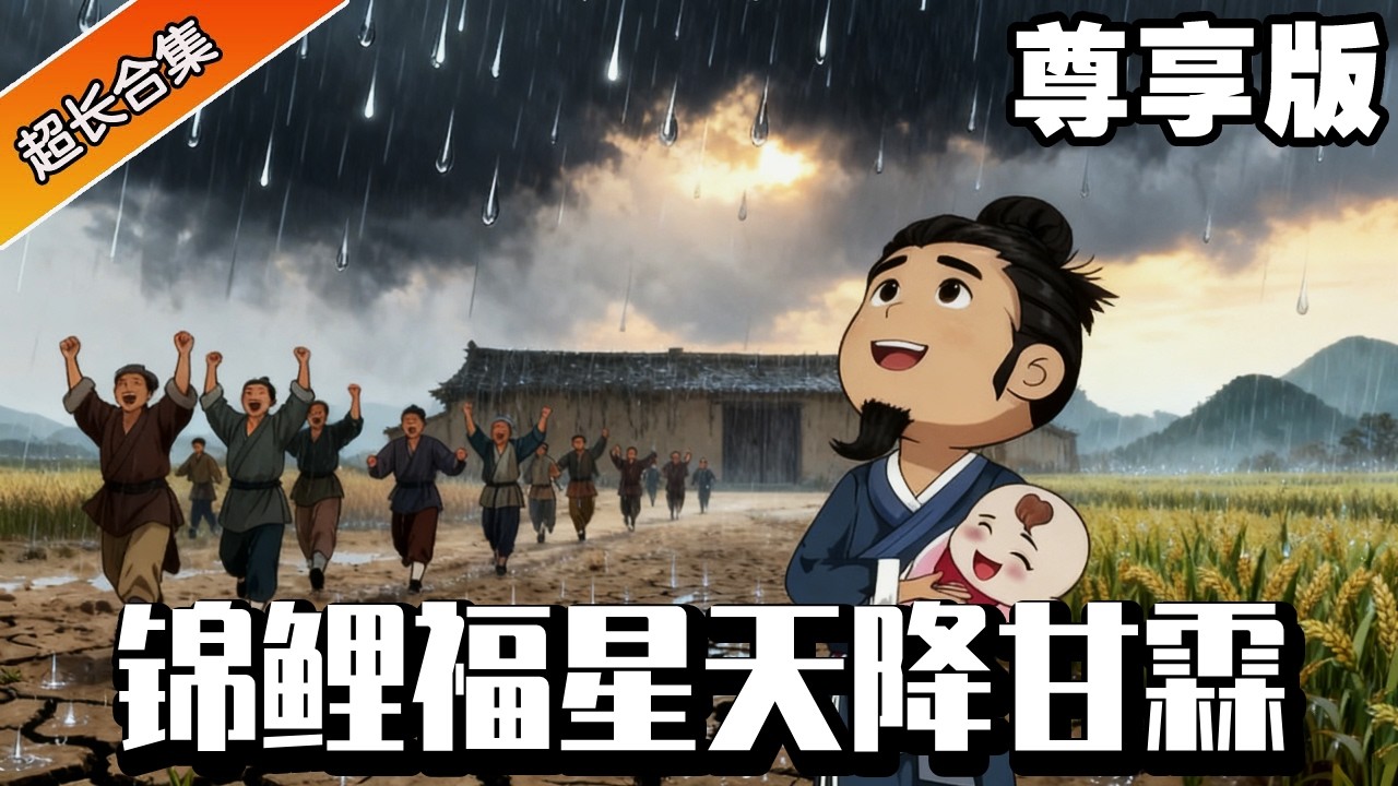 🔥《錦鯉福星天降甘霖》尊享版：十世修行的女孩降生人間，久旱一年的大地迎來甘霖，原本遭遇厄運死去的親人在錦鯉的幫助下成就不凡人生！ #動畫#異次元動漫社