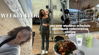 weekly VLOG - my new workout schedule, apartment redecorating, sailing, & more