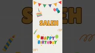 Ad Günün Mübarək Saleh Xüsusi İsme Həsr Edilmiş Doğum Günü Mahnısı