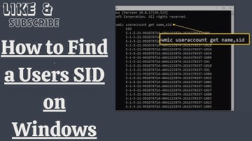 How to Find a Users SID on Windows