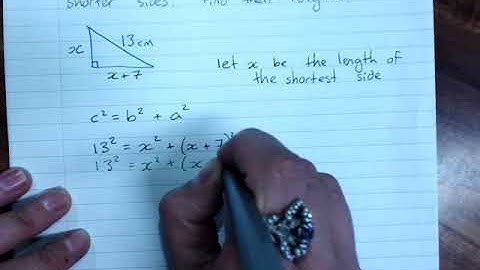 Solving problems with quadratics -  Pythagoras