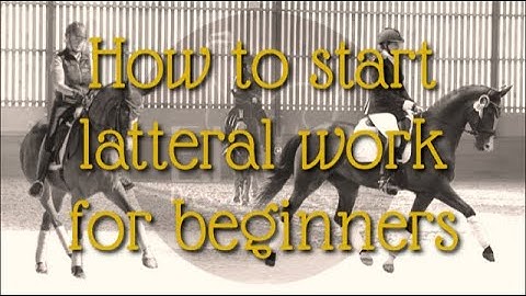 How to start lateral work - EKW “Dressage is for everyone”Training series