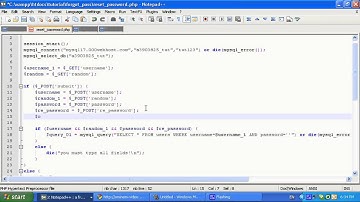 PHP Tutorials : Forgot Password Script Part 5