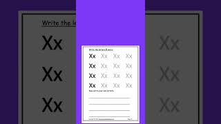 Alphabet Workbook Letter X - Learning Workbooks
