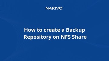 How to Create a Backup Repository on an NFS Share