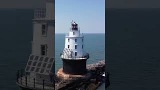 The Harbor of Refuge Lighthouse. Delaware Bay #nature #drone #lighthouse #delaware #videography