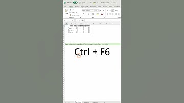 Switch Between Excel Files Instantly (Ctrl + Tab  Ctrl + F6) #excel #excelshortcuts