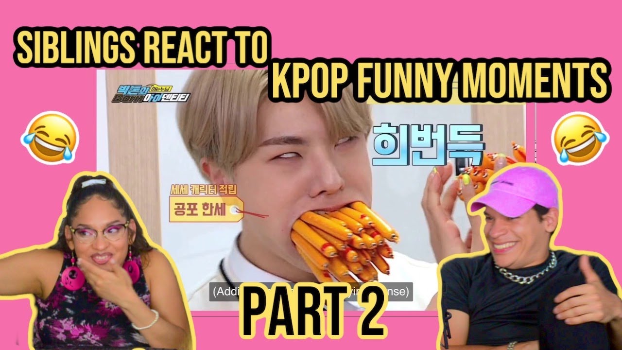 SIBLINGS react to KPop Idols Funny Moments PART 2 😂 REACTION