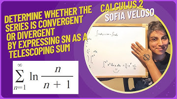 11.2.44 ∑ln(⁡n/(n+1)) Determine whether the series is convergent by expressing sn as a telescoping..