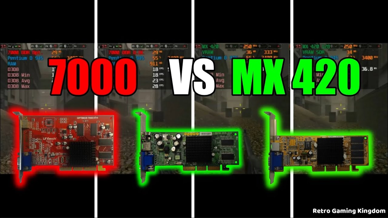 Radeon 7000 DDR (Radeon VE) vs GeForce4 MX 420 Test In 8 Games (Capture Card)