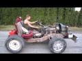 350 v8 go cart first run burnout