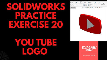 SOLIDWORKS PRACTICE EXERCISE 20 | YOU TUBE IN SOLIDWORKS | #youtubepartner #solidworks #cad