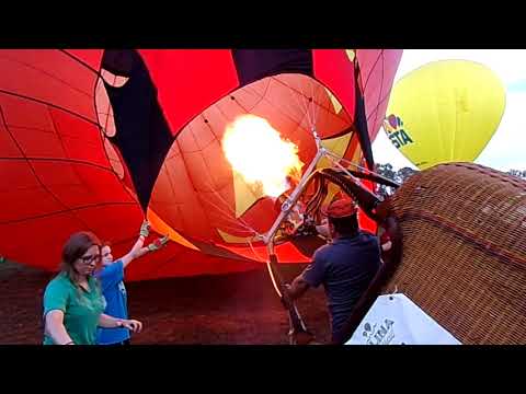 Carolina Balloon Fest 2018-Hot Inflating the Pumpkin